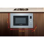 Cuptor cu microunde incorporabil Hausberg HB-8070IN, 25 l, Putere nominală de ieșire a cuptorului cu microunde: 900W, putere de intrare: 1400W, putere grătar: 1000W, Grill, Control digital, Argintiu/Negaru - imagine 8