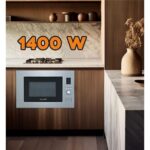 Cuptor cu microunde incorporabil Hausberg HB-8070IN, 25 l, Putere nominală de ieșire a cuptorului cu microunde: 900W, putere de intrare: 1400W, putere grătar: 1000W, Grill, Control digital, Argintiu/Negaru - imagine 7