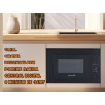 Cuptor cu microunde incorporabil Hausberg HB-8070IN, 25 l, Putere nominală de ieșire a cuptorului cu microunde: 900W, putere de intrare: 1400W, putere grătar: 1000W, Grill, Control digital, Argintiu/Negaru - imagine 3