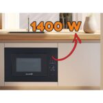 Cuptor cu microunde incorporabil Hausberg HB-8070IN, 25 l, Putere nominală de ieșire a cuptorului cu microunde: 900W, putere de intrare: 1400W, putere grătar: 1000W, Grill, Control digital, Argintiu/Negaru - imagine 4