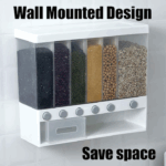 Dozator pentru 6 tipuri de cereale, paste fainoase, dulciuri, seminte, ideal pentru bucatarie, 10L - imagine 11