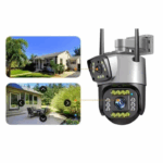 Camera Supraveghere Inteligenta 8MP  4G, Audio, Vedere pe timp de noapte, Rotire la 360° , intelligent tracking, PTZ, AP hotspot, Micro SD, Dubla , Detectie Miscare si Urmarire - imagine 3