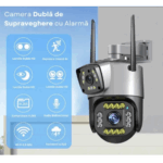 Camera Supraveghere Inteligenta 8MP  4G, Audio, Vedere pe timp de noapte, Rotire la 360° , intelligent tracking, PTZ, AP hotspot, Micro SD, Dubla , Detectie Miscare si Urmarire - imagine 2