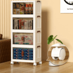 Dulap de depozitare stivuibil, cu 4 compartimente, usi duble si roti, rezistent la praf si umezeala - imagine 10