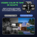 Camera de Supraveghere Crocodil, Conexiune 4G, 3 Lentile, 12 MP, Vedere Panoramica, Night vision - imagine 2