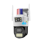 Camera de supraveghere 8MP, 2 lentile, 4G Cartela SIM 4K, Control din aplicatie, Urmarire automata, Rezistenta la apa IP66, intelligent tracking, PTZ, Micro SD, Alarma miscare, microfon