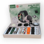 Set D99 Plus cu Ceas Smart, Casti in-ear, Boxa si Cabluri incarcare, 7 bratari pentru ceas, Multicolor - imagine 4