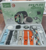 Set D99 Plus cu Ceas Smart, Casti in-ear, Boxa si Cabluri incarcare, 7 bratari pentru ceas, Multicolor - imagine 2