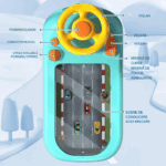 Jucarie Interactiva volan de condus cu circuit curse, sunete si functii, alimentare USB, pentru Copii 3-6 Ani - imagine 4