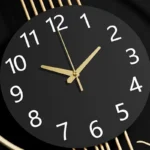 Ceas elegant de perete, cu design modern si elemente nautice, mecanism silentios si finisaj metalic elegant - imagine 18