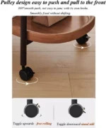 Masa rotunda de cafea pentru living, design nordic 40 x 40 x 65cm - imagine 6