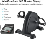 Mini bicicleta de exercitii pliabila cu ecran LCD, pentru brate si picioare, reglare rezistenta si design compact - imagine 4
