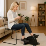 Mini bicicleta de exercitii pliabila cu ecran LCD, pentru brate si picioare, reglare rezistenta si design compact - imagine 8