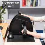 Mini bicicleta de exercitii pliabila cu ecran LCD, pentru brate si picioare, reglare rezistenta si design compact - imagine 5