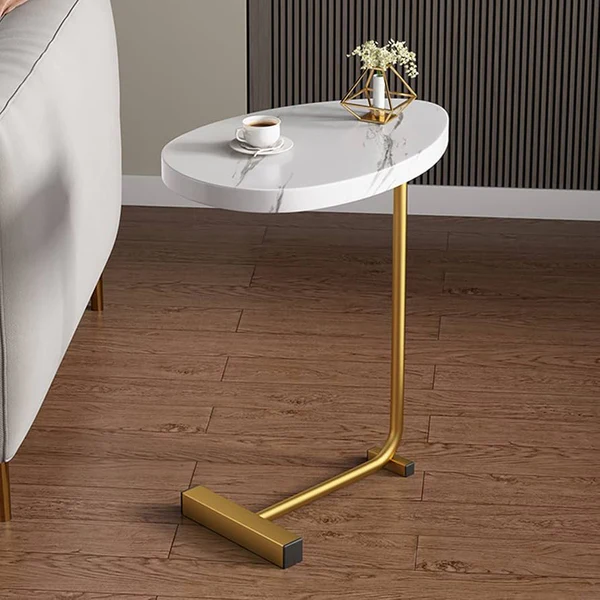 71BymqA5jqL._AC_UF894_1000_QL80_600x Masuta de cafea design nordic, cu blat alb si cadru metalic auriu , 40x30x60 cm - imagine 1