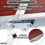 Masuta pliabila picnic din aluminiu, tip servieta, 60 x 120 cm - imagine 3