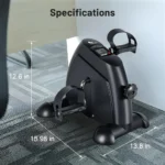 Mini bicicleta de exercitii pliabila cu ecran LCD, pentru brate si picioare, reglare rezistenta si design compact - imagine 6