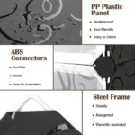 Dulap Modular pentru Incaltaminte cu Cuier, Organizator cu Usi Anti-Praf, 85 x 32 x 95.5 cm - imagine 6