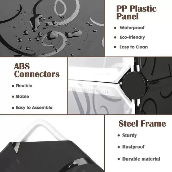 Dulap Modular pentru Incaltaminte cu Cuier, Organizator cu Usi Anti-Praf, 85 x 32 x 95.5 cm - imagine 6