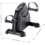 Mini bicicleta de exercitii pliabila cu ecran LCD, pentru brate si picioare, reglare rezistenta si design compact - imagine 9