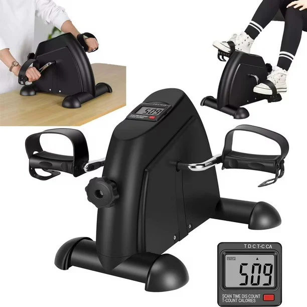 ezgif-37545f2772c957ca_5000x Mini bicicleta de exercitii pliabila cu ecran LCD, pentru brate si picioare, reglare rezistenta si design compact - imagine 1