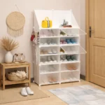 Dulap Modular pentru Incaltaminte cu Cuier, Organizator cu Usi Anti-Praf, 85 x 32 x 95.5 cm - imagine 4