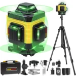 Nivel Laser 4D Profesional, 16 Linii, Trepied 150, IP54, Telecomanda Inclusa, Raza 25m, Autonivelare