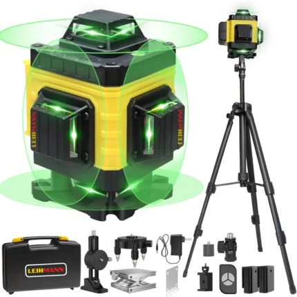 Nivel Laser 4D Profesional, 16 Linii, Trepied 150, IP54, Telecomanda Inclusa, Raza 25m, Autonivelare