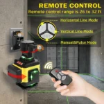 Nivel Laser 4D Profesional, 16 Linii, Trepied 150, IP54, Telecomanda Inclusa, Raza 25m, Autonivelare - imagine 2