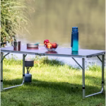 Masuta pliabila picnic din aluminiu, tip servieta, 60 x 120 cm - imagine 2