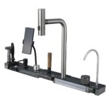 Chiuveta multifunctionala cu 2 cascade cu accesorii incluse, afisaj digital a temperaturii si robinet cascada, culoare negru grafit, dimensiune 750x450mm - imagine 7