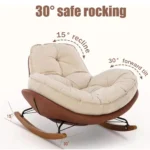 Fotoliu balansoar Cloud Rocker, cadru metalic - imagine 7