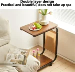 Masa de colt multifunctionala cu raft pentru carti, design modern si practic - imagine 4