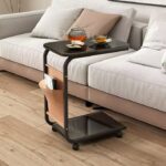Masa de colt multifunctionala cu raft pentru carti, design modern si practic - imagine 6