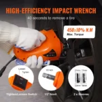 Cric hidraulic electric pentru podea auto , 5 tone, 12V, cu pompă de umflat cu cheie de impact - imagine 4