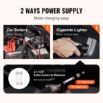 Cric hidraulic electric pentru podea auto , 5 tone, 12V, cu pompă de umflat cu cheie de impact - imagine 3