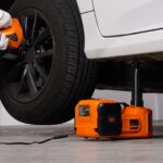 Cric hidraulic electric pentru podea auto , 5 tone, 12V, cu pompă de umflat cu cheie de impact - imagine 6