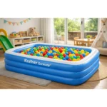 Piscina gonflabila Krafner Germany® 201x150x50 cm, family pool XL ideala pentru copii 3+ si adulti, perfecta pentru curte, gradina sau interior, cu podea moale, usor de montat si curatat. - imagine 5