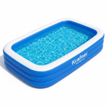Piscina gonflabila Krafner Germany® 201x150x50 cm, family pool XL ideala pentru copii 3+ si adulti, perfecta pentru curte, gradina sau interior, cu podea moale, usor de montat si curatat. - imagine 9