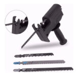 Adaptor tip fierastrau sabie soricel, pentru bormasina, 3 lame incluse