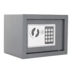 Seif metalic din otel cu inchidere electronica si cheie, 23 x 17 x 17