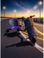 Tricicletă electrică drift Premium pentru copii, 350W, BLUETOOTH + DIFUZOR, LUMINI LED 20 KM/H,+ cască si echipament complet de protecție CADOU - imagine 8