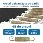 Trambulina pentru Copii , Diametru 244 cm, Plasa Protectie, Exterior si Gradina, Protectie UV, Scara de Acces Inclusa, 48 de Arcuri de Sustinere din Otel Galvanizat Coș de baschet Inclus - imagine 3