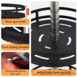 Suport rotativ cu 2 nivele, rotire 360°, pentru condimente, cu tava rotativa pentru borcane si sosuri - imagine 6