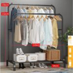 Suport dublu de umerase pentru haine, din metal 150 x 110 x 54 cm - imagine 6