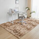 Covor pufos 150x200 cm gri sau bej antiderapant poliester fir lung lux living dormitor - imagine 5