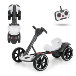 Go-Kart Electric Drift pentru Copii 3-8 Ani cu Telecomandă Parentală, Baterie 12V 7Ah, Motor 35W, Lumini LED, Muzică Bluetooth, Rotire 360°, Autonomie 120 min