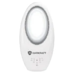 Ventilator de birou, fara pale, Harkraft, 60 W, 3 viteze, oscilatie, iluminare LED, timer, alb, telecomanda - imagine 11